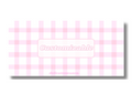 Pink Gingham Inserts Set of 5