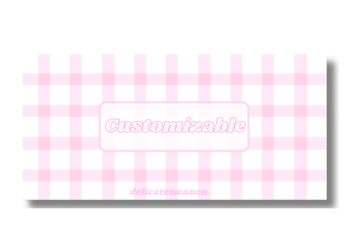 Pink Gingham Inserts Set of 5