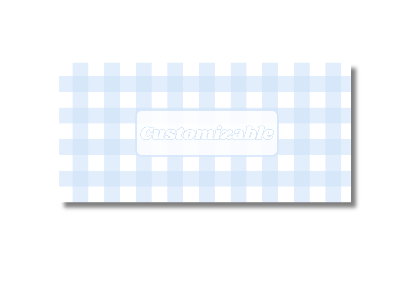 Blue Gingham Inserts Set of 5