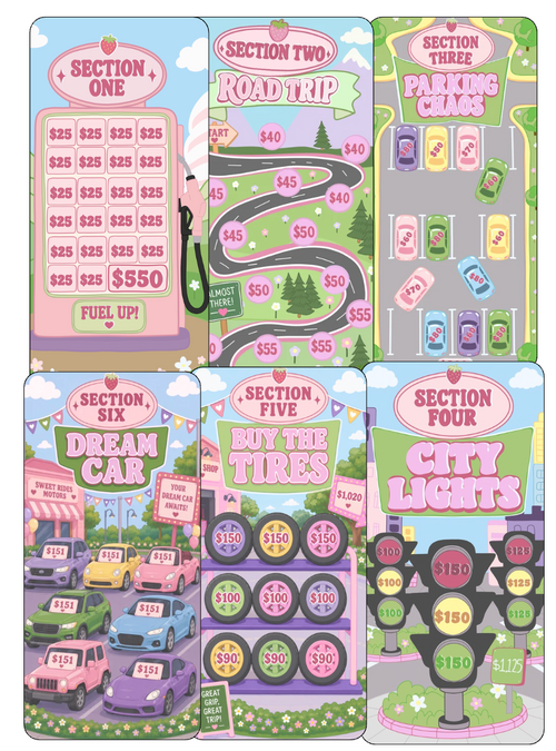A Pretty Sweet Ride Saving Challenge Bundle INSERTS