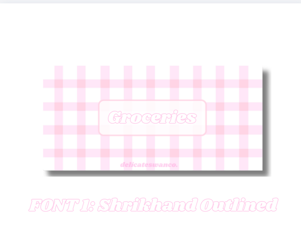 Pink Gingham Inserts Set of 5