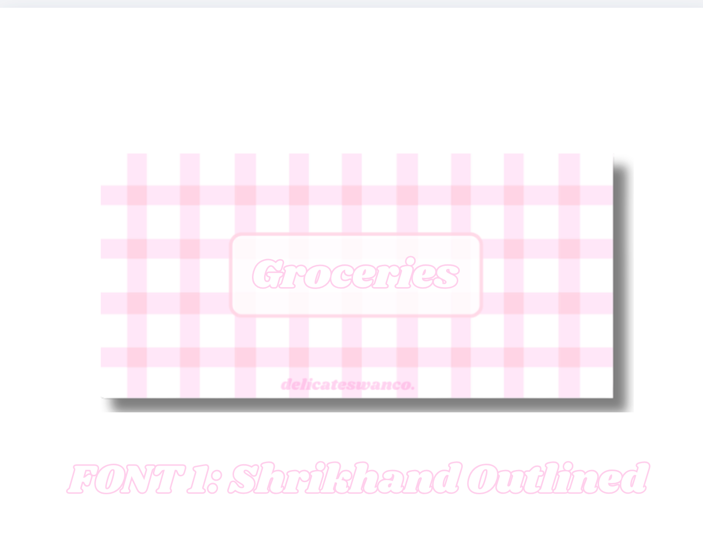 Pink Gingham Inserts Set of 5