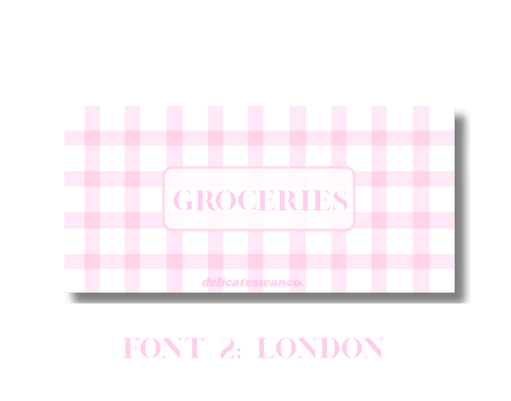 Pink Gingham Inserts Set of 5