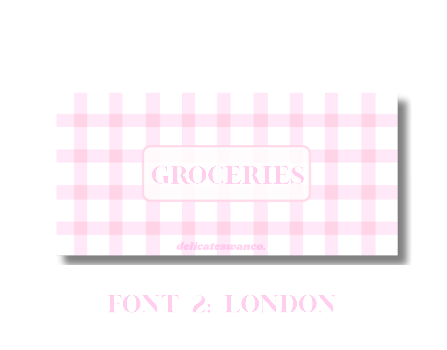 Pink Gingham Inserts Set of 5