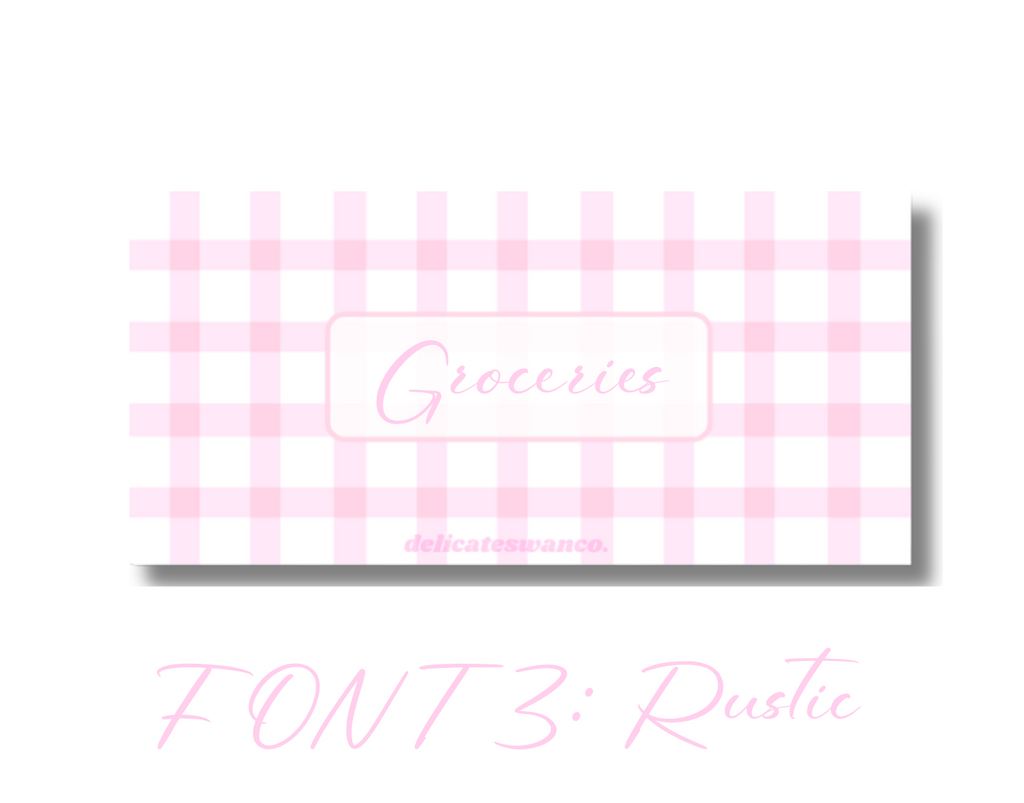 Pink Gingham Inserts Set of 5