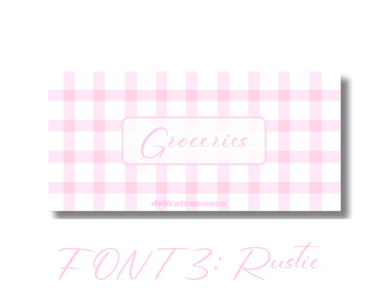 Pink Gingham Inserts Set of 5