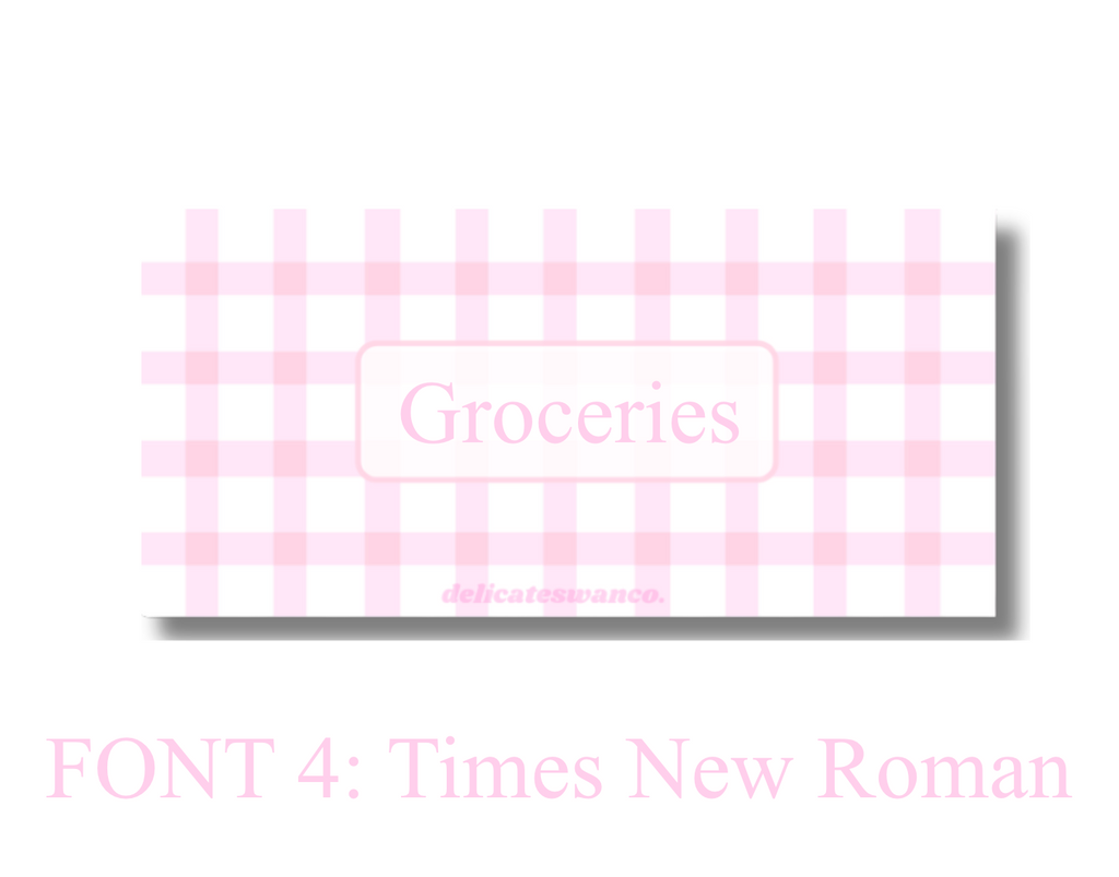 Pink Gingham Inserts Set of 5