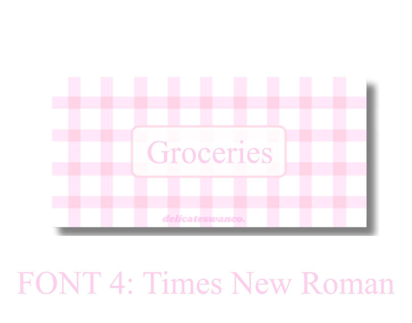 Pink Gingham Inserts Set of 5