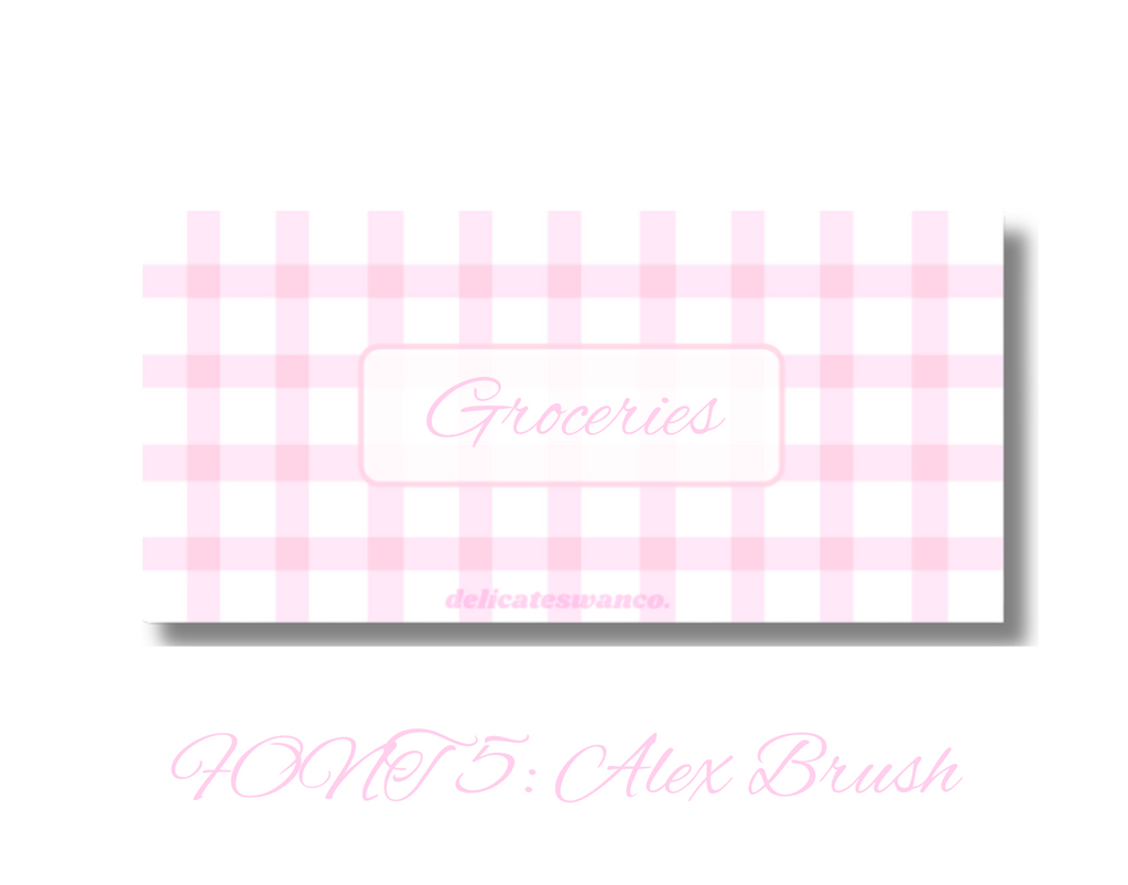 Pink Gingham Inserts Set of 5