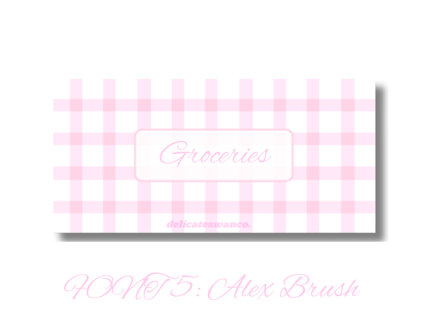 Pink Gingham Inserts Set of 5