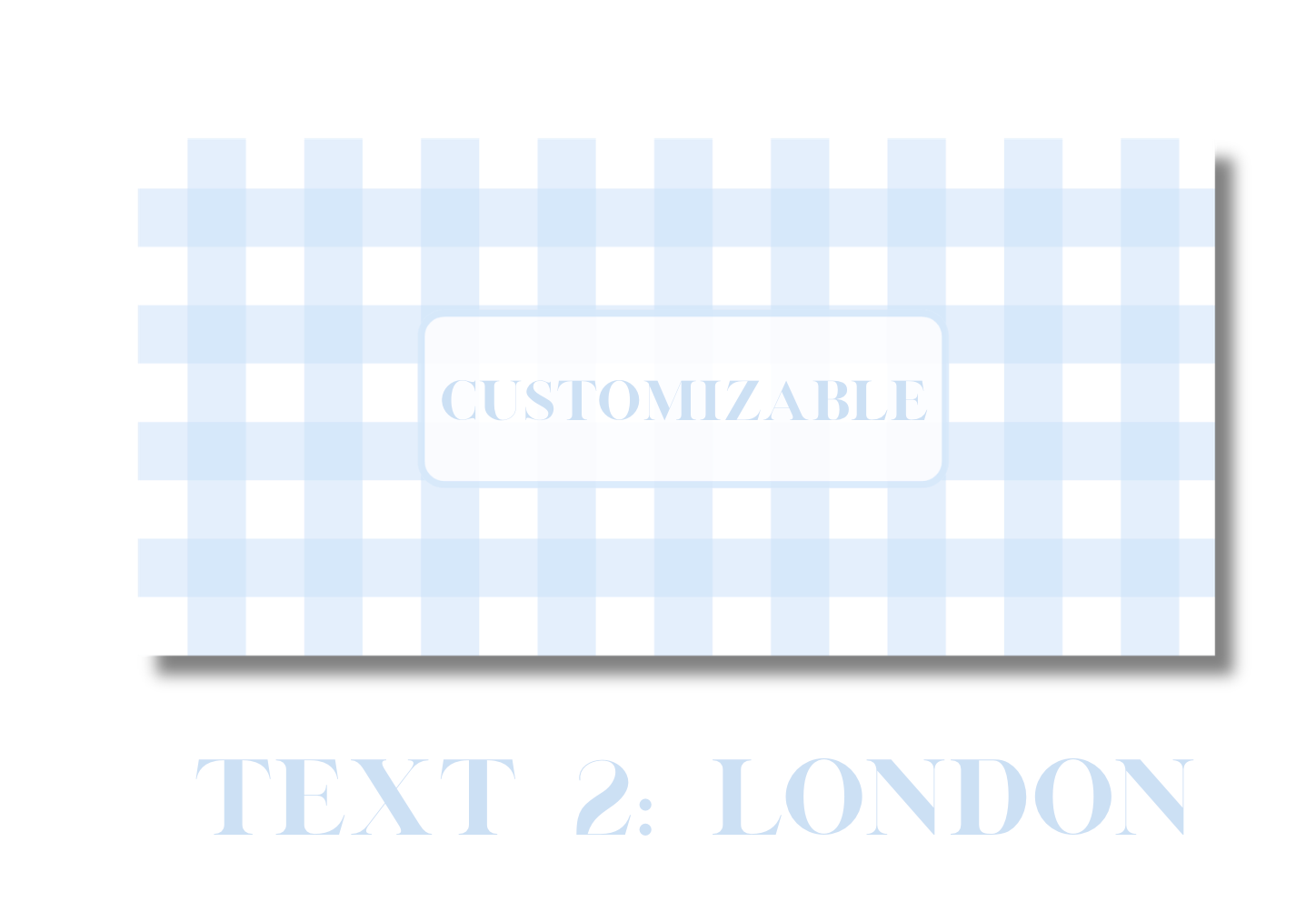 Blue Gingham Inserts Set of 5