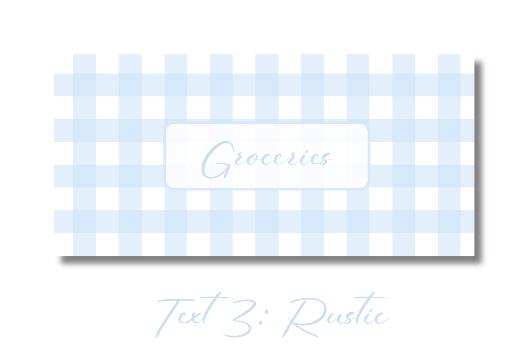 Blue Gingham Inserts Set of 5