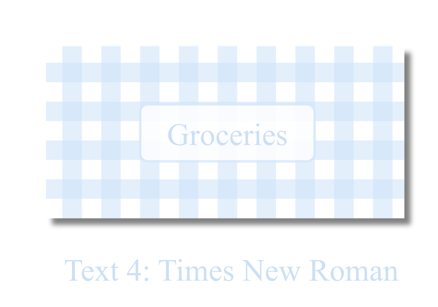 Blue Gingham Inserts Set of 5