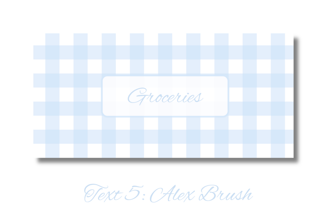 Blue Gingham Inserts Set of 5